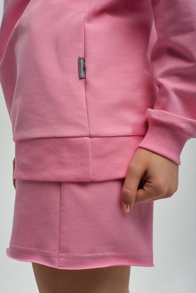 Свитшот из легкого эластичного футера с принтом Urban chic Розовый_9520