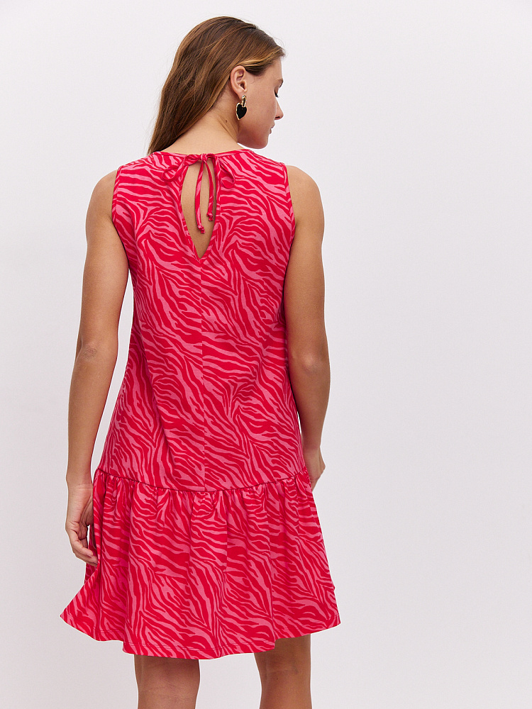 Платье из хлопка Kira Розовая зебра_10642