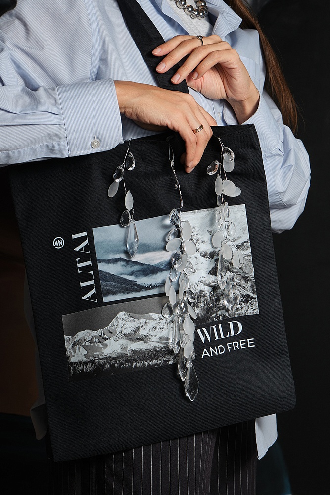 Шоппер Черный/Горы чб_18488