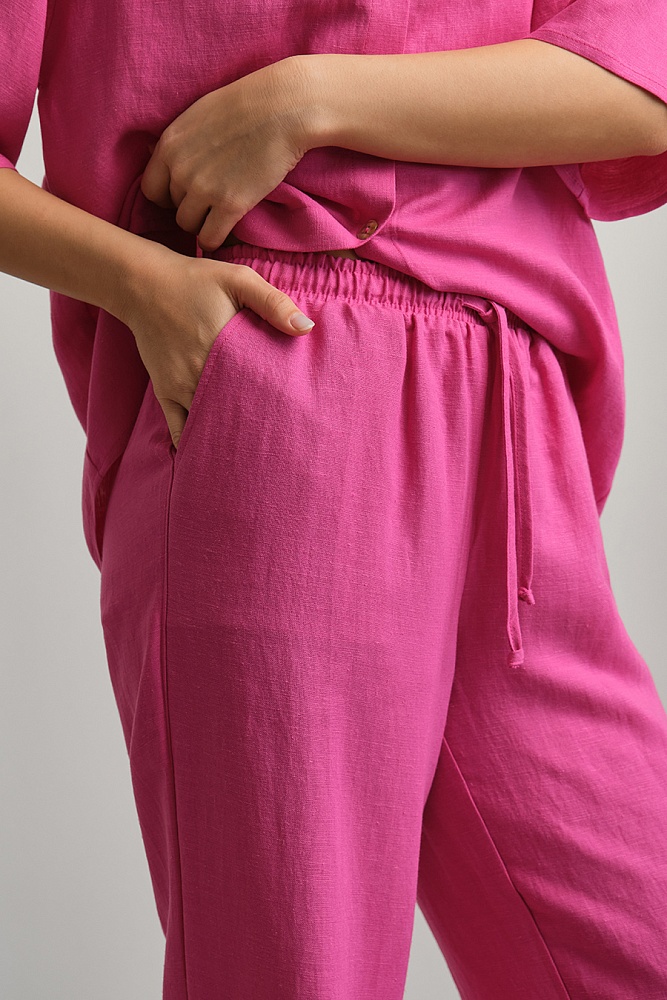 Прямые брюки изо льна Sonet Фуксия_15031