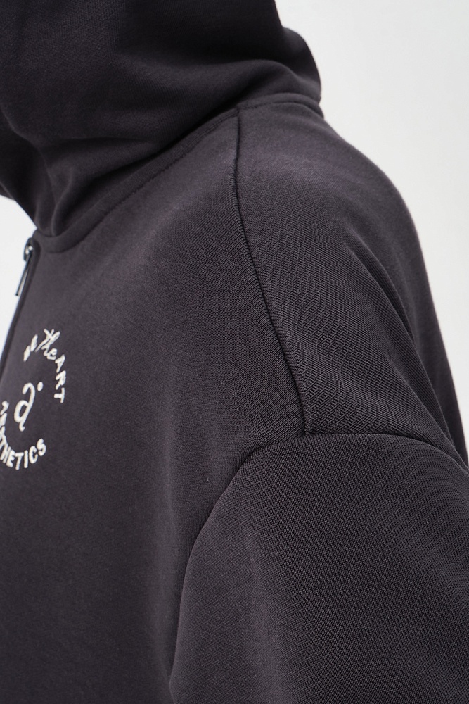 Худи на молнии из футера Art place Графит_16811