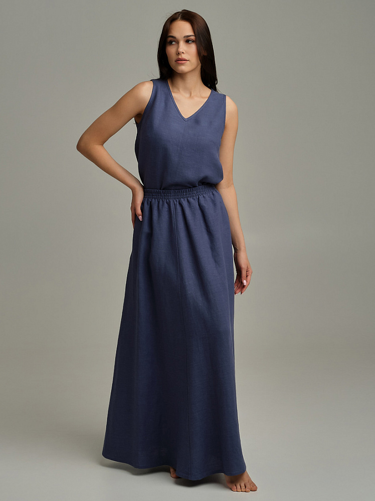 Юбка изо льна Sonet Дымчато-синий_10318