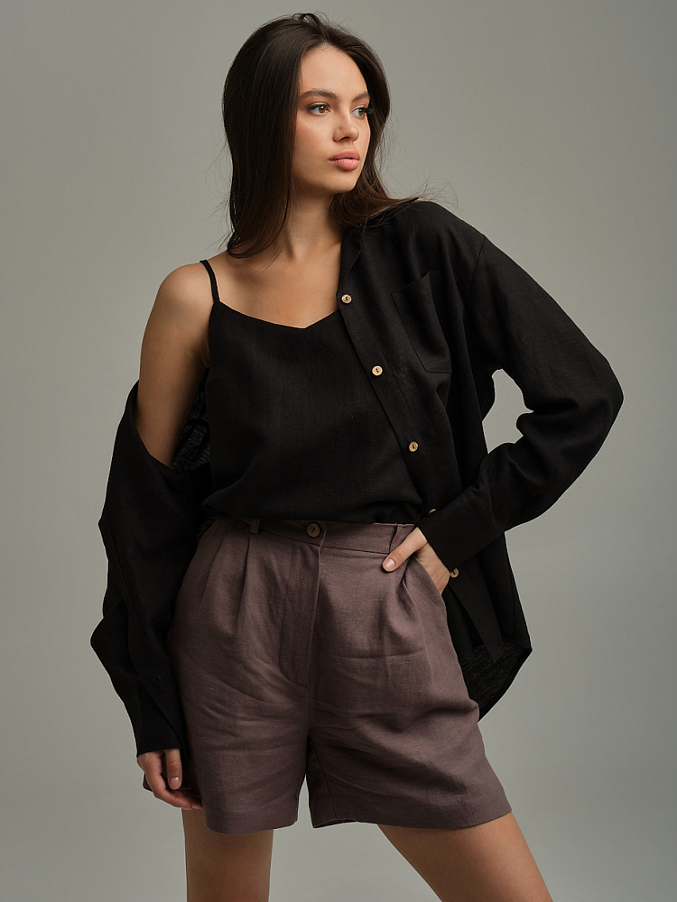 Топ изо льна Sonet Черный_9887