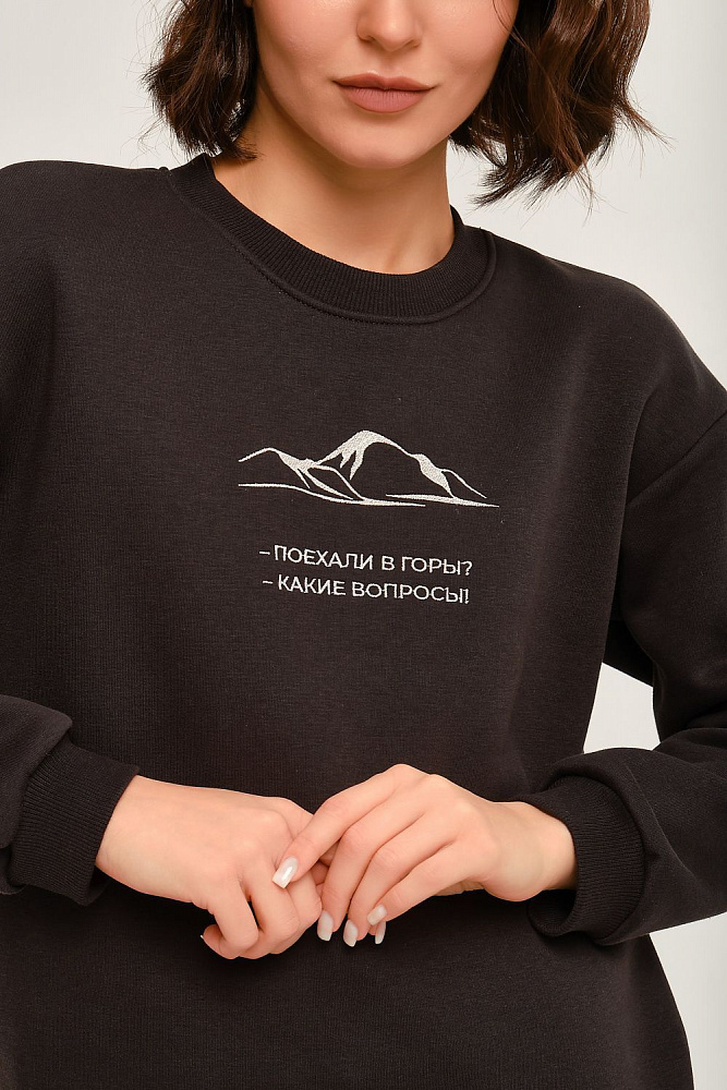 Свитшот с начесом Lori Графит_12698