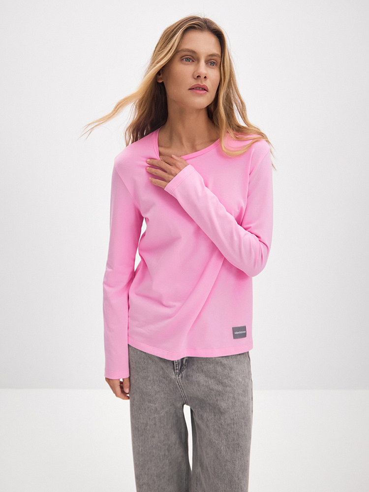 Лонгслив из эластичного хлопка Bloom Розовый_13348