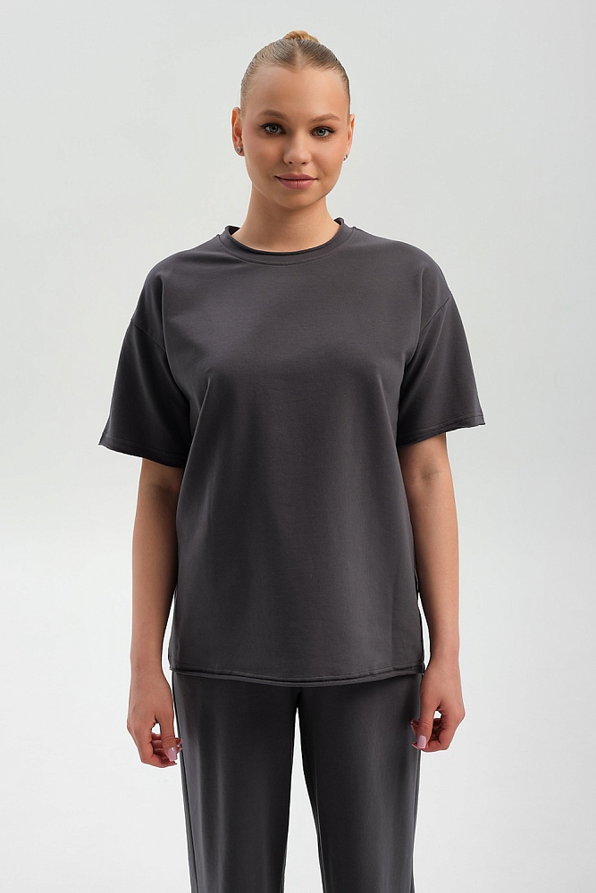 Футболка из хлопка Bloom Графит_16778