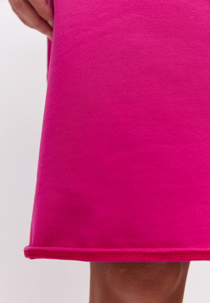 Платье длинное из футера Urban chic Фуксия_10701