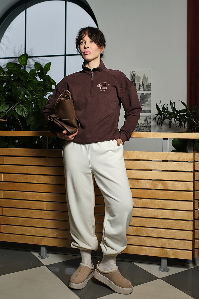 Свитшот из футера Jessie Шоколад_19139