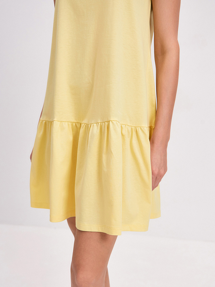 Платье из хлопка Color Print Желтый_15089