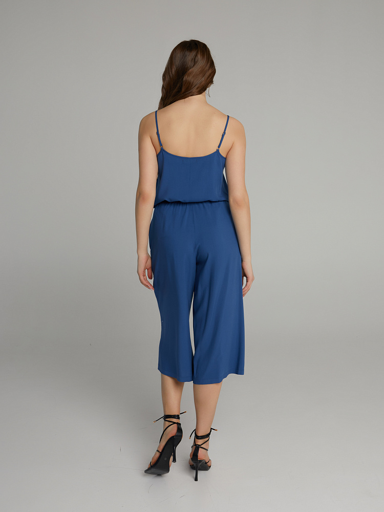 Кюлоты из струящегося штапеля Pretty Лазурно-синий_10335