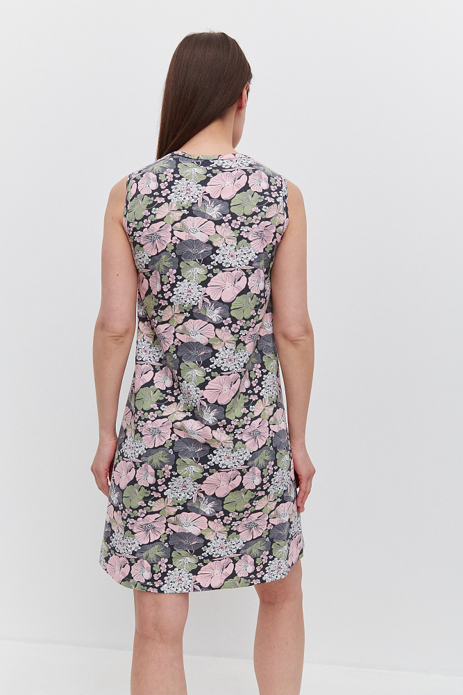 Сорочка из хлопка Cozy time Набивка/Цветы_11237