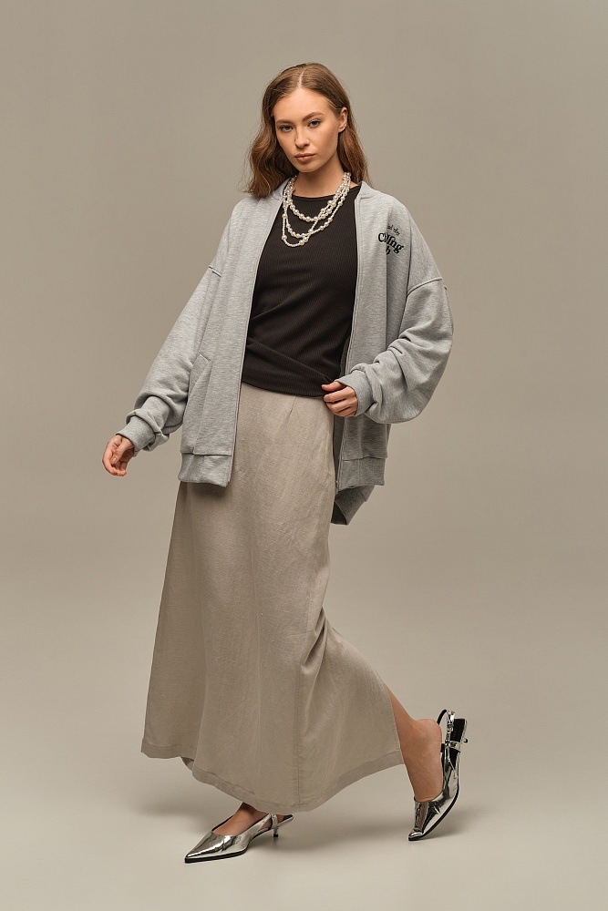 Майка Американка трикотажная в рубчик Flat Черный_18605