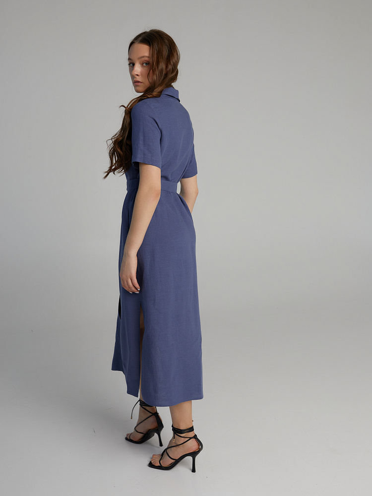 Платье изо льна Sonet Дымчато-синий_12996