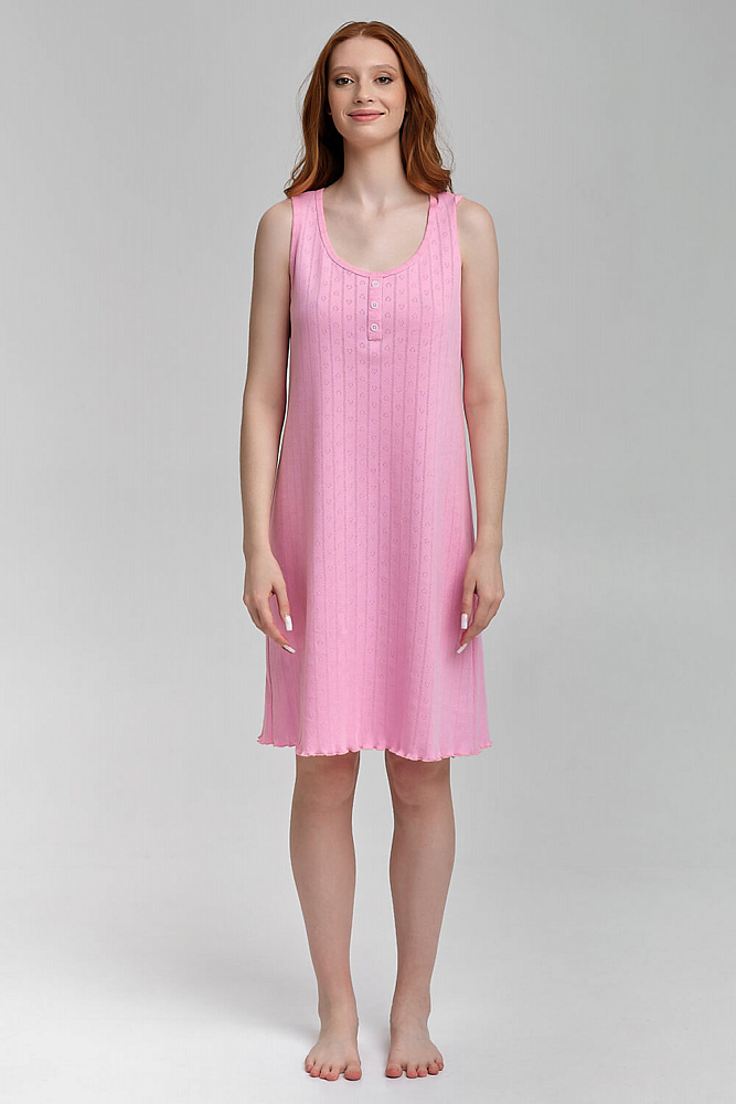 Сорочка на широких лямках Alisa Розовый_8973