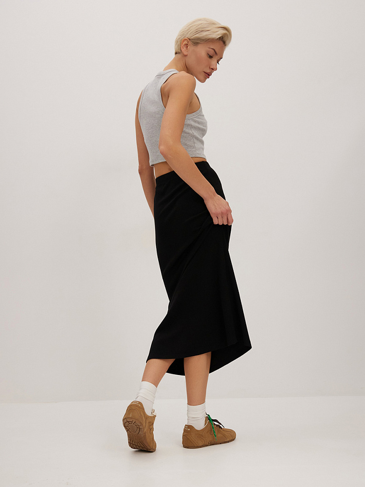 Юбка из рубчика Basic Черный_13920