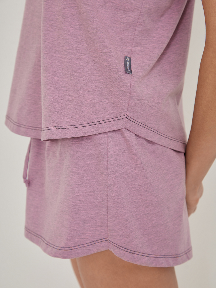 Пижама из эластичного хлопка, комплект Medea Пыльно-лиловый_12857