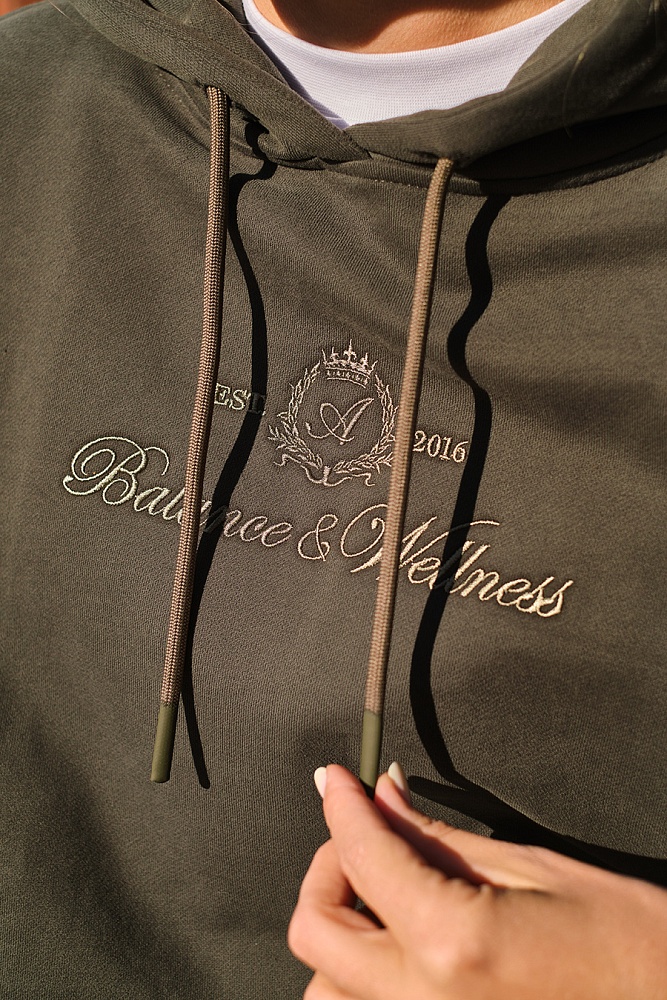 Худи из футера с начесом Lori Зеленая хвоя_17743