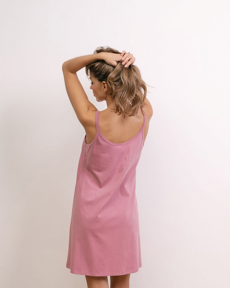 Сорочка из эластичного хлопка Sofia Брусничный_12358