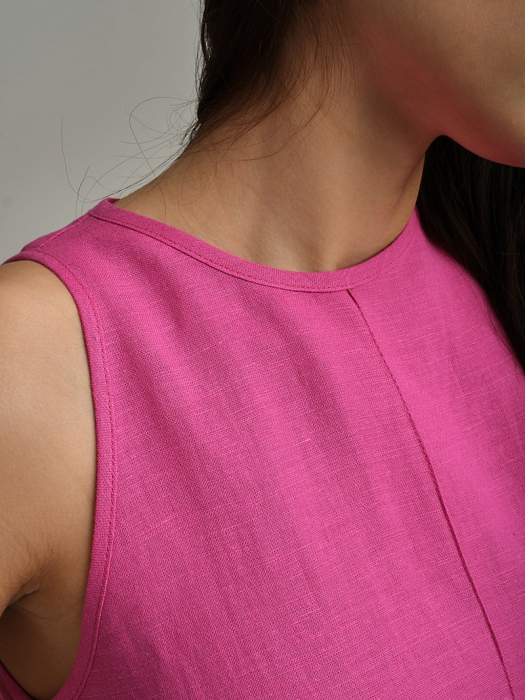 Платье изо льна Sonet Фуксия_9911