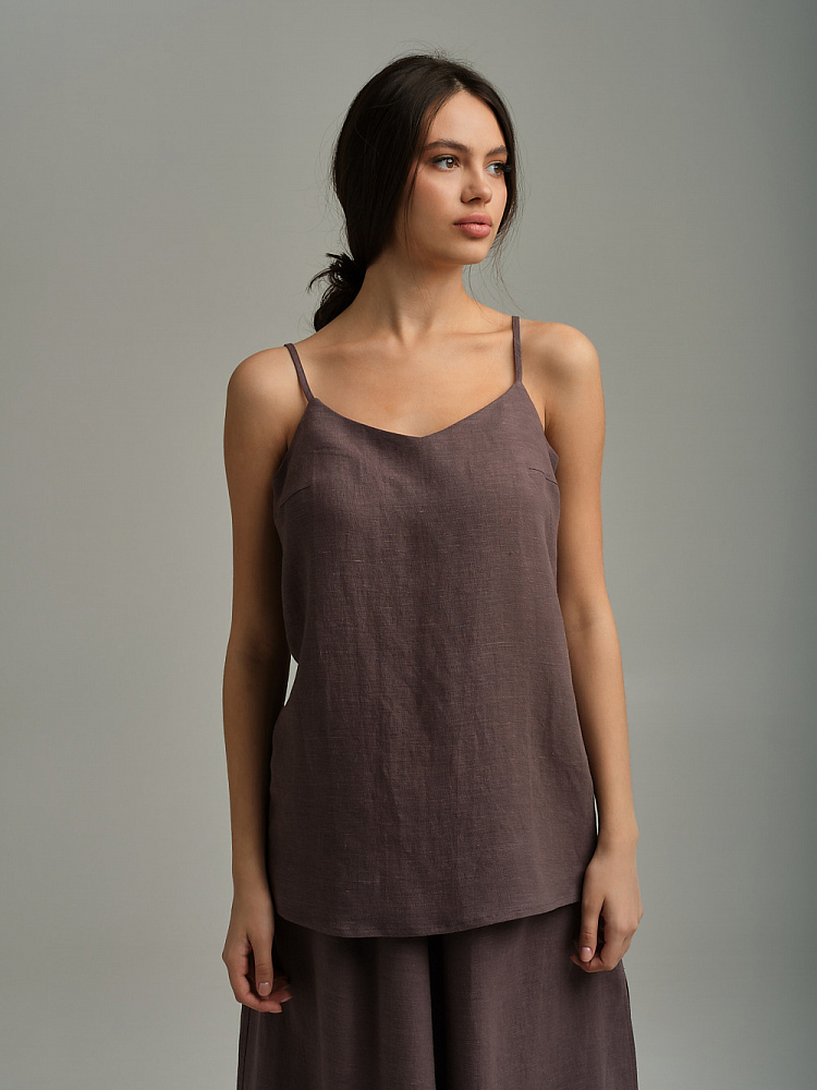 Топ изо льна Sonet Шоколадный_9858