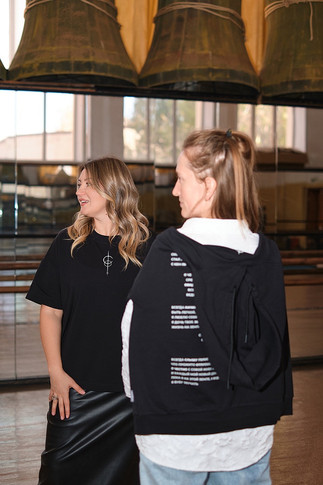 Футболка из хлопка Звучи Черный_17961