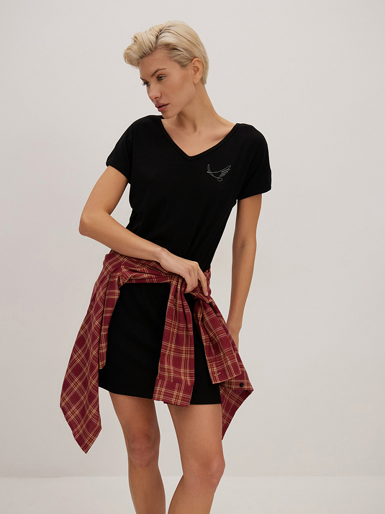 Платье в рубчик Basic Черный_13305