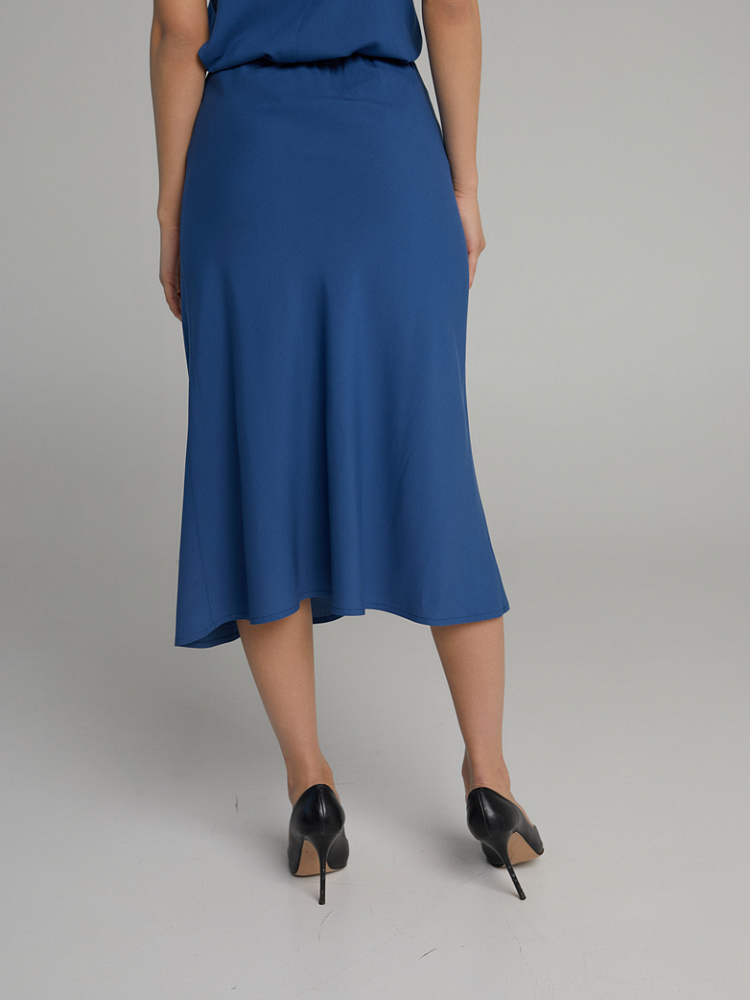 Юбка из струящегося штапеля Pretty Лазурно-синий_10102