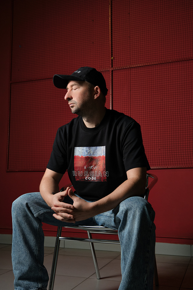 Футболка мужская с принтом Art moment Черный/Russian_15243