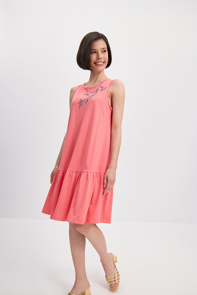 Платье трикотажное с принтом Color Print _15620