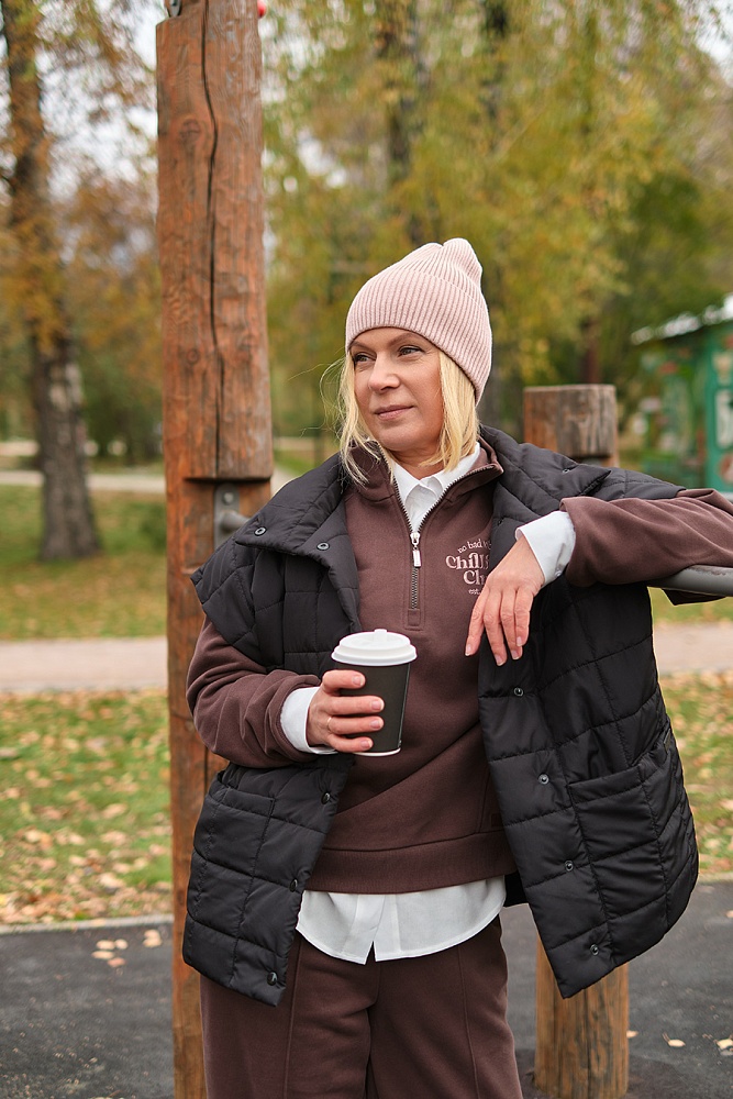 Свитшот из футера Jessie Шоколад_17822