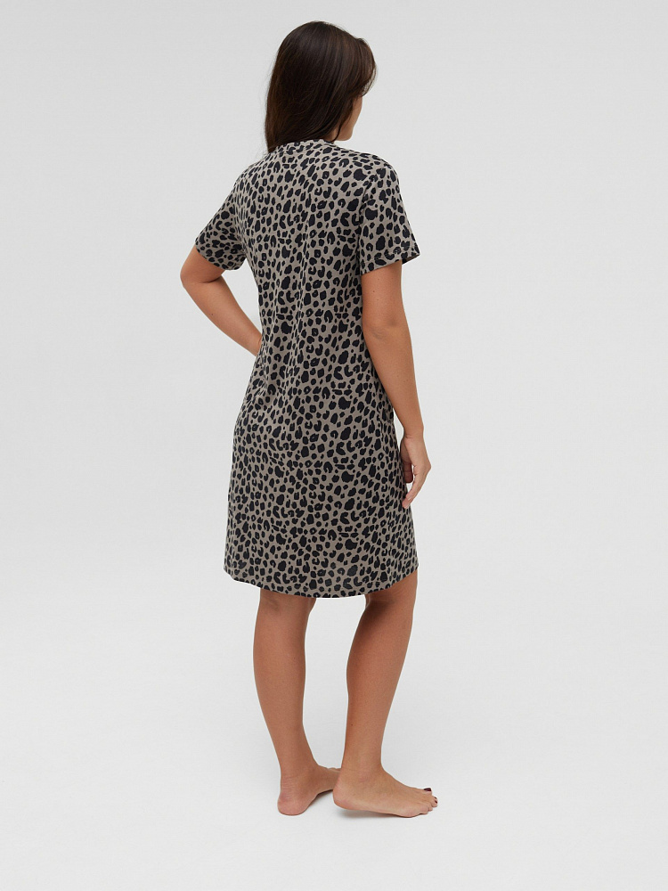 Платье с принтом Kris Серый леопард_11752