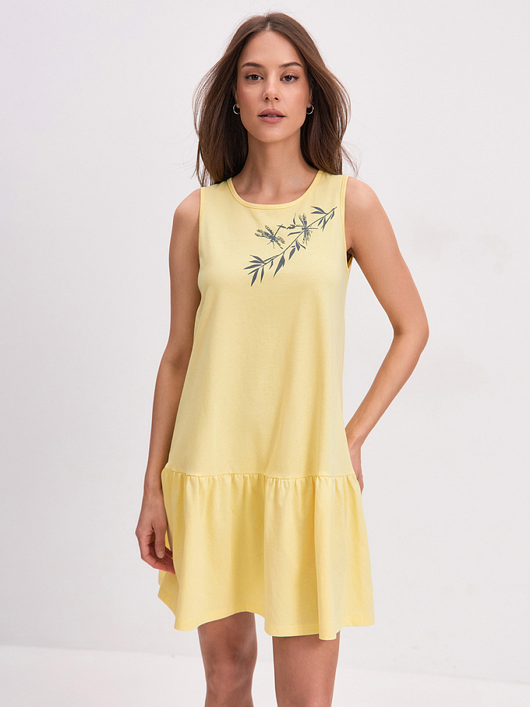 Платье из хлопка Color Print Желтый_15086