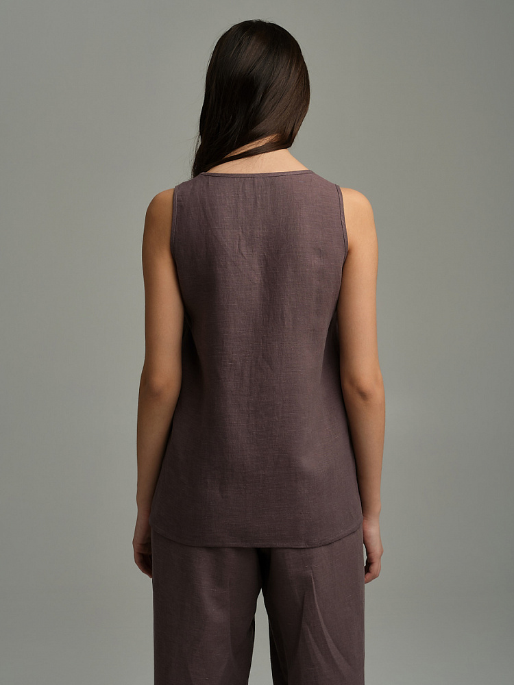 Топ изо льна Sonet Шоколадный_9852