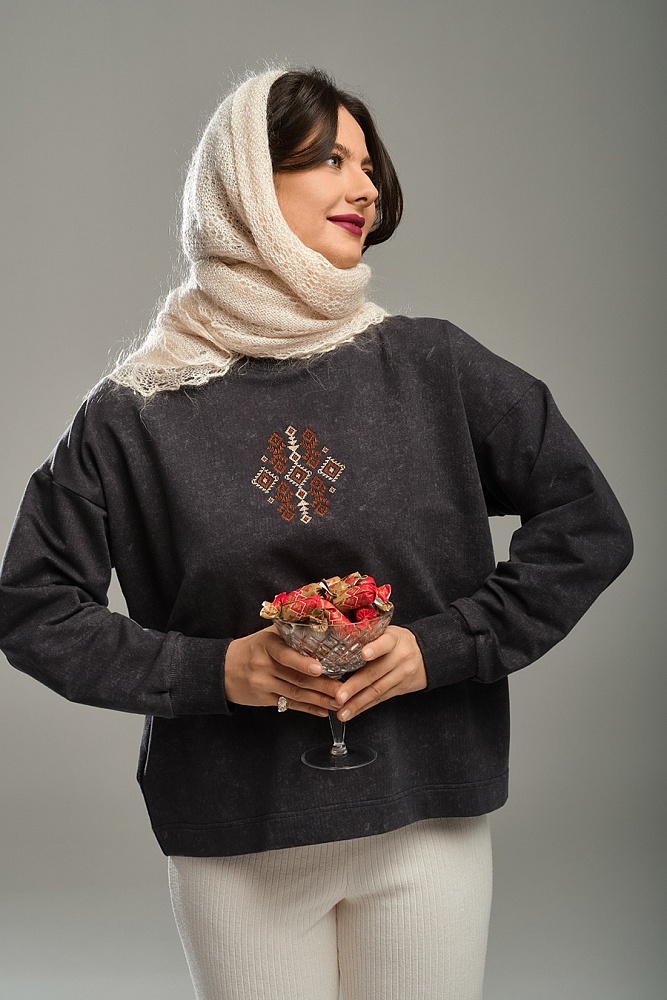 Лонгслив из футера Future Серый туман_18339