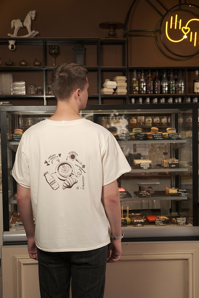 Футболка оверсайз Espresso Молочный/Сердце_16509