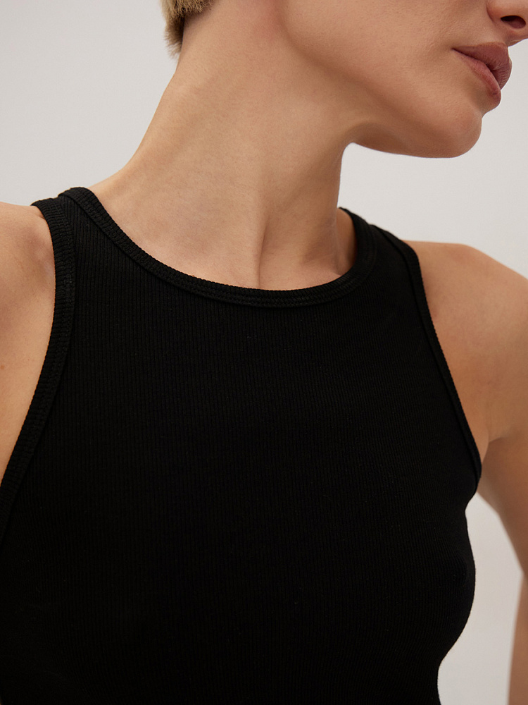 Платье в рубчик Basic Черный_14275