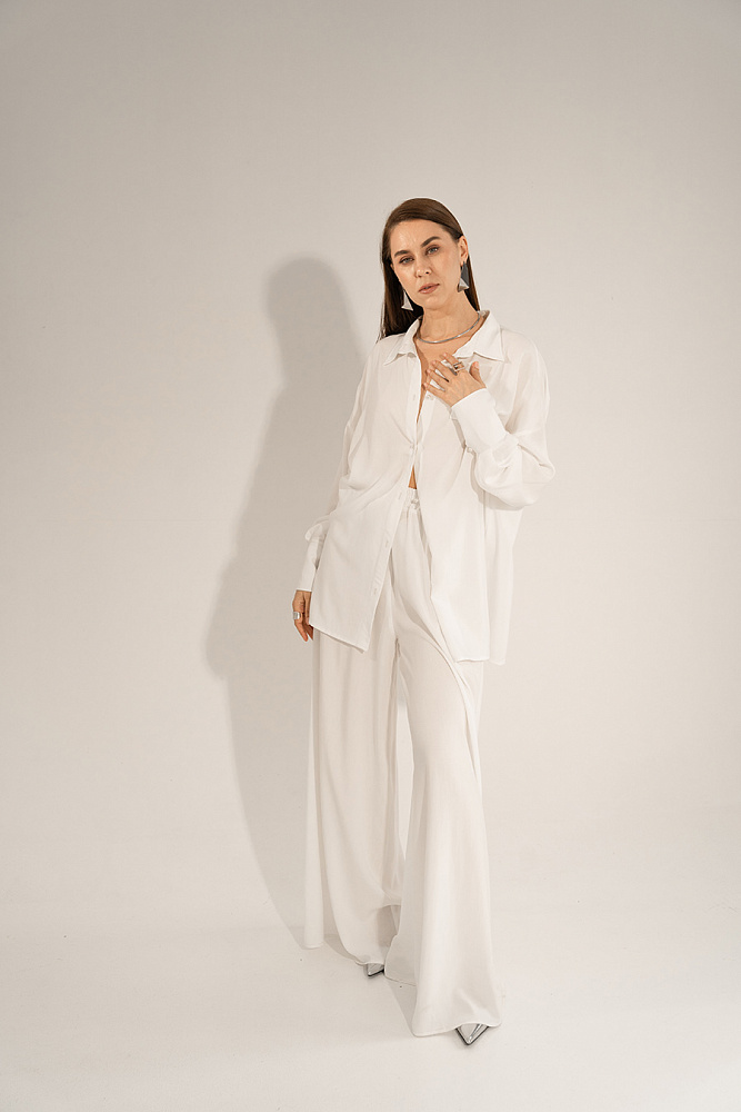 Рубашка удлиненная Wedding Молочный_15525