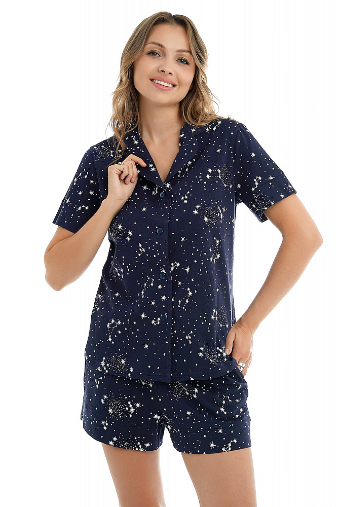 Пижама из хлопка, комплект Slow beauty Созвездия_8077
