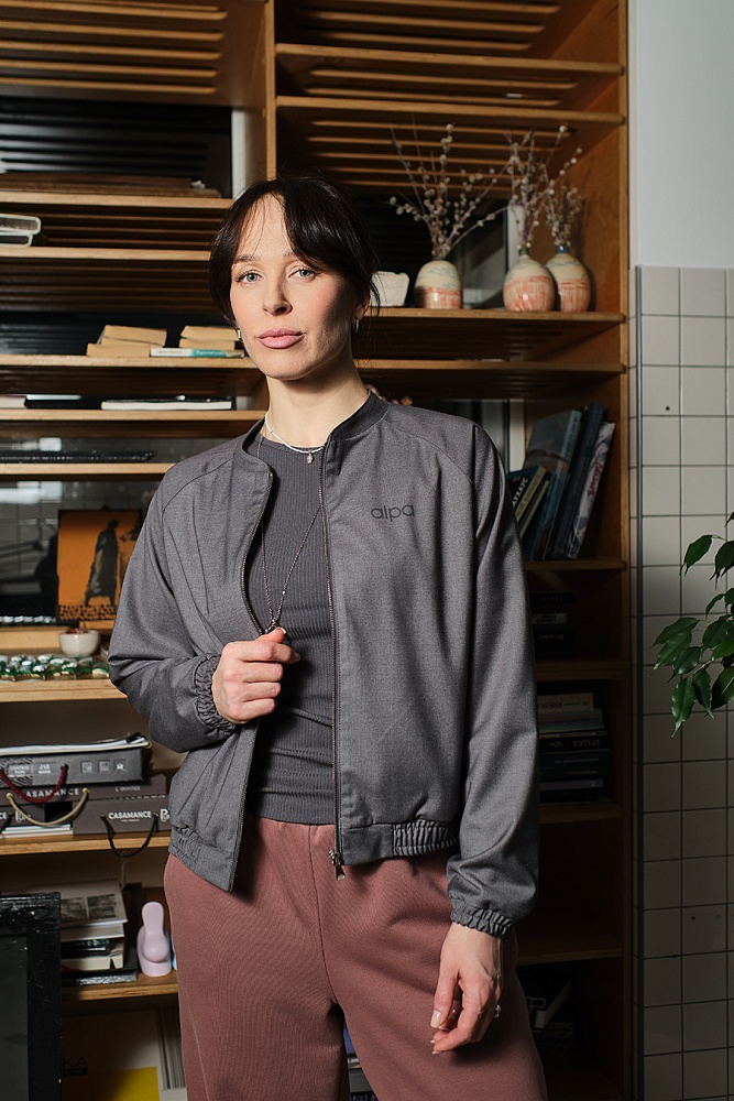 Бомбер Chic Серый_19302