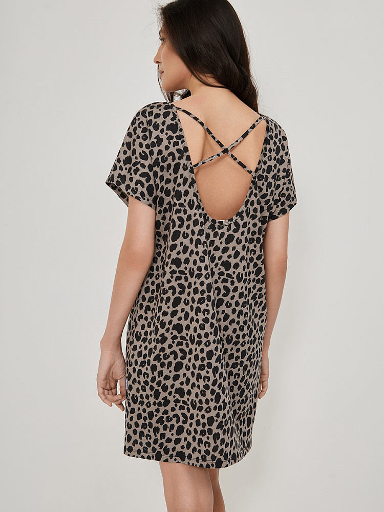 Платье Medea Серый леопард_13758