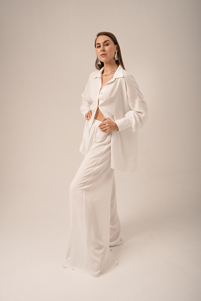 Рубашка удлиненная Wedding Молочный_15531