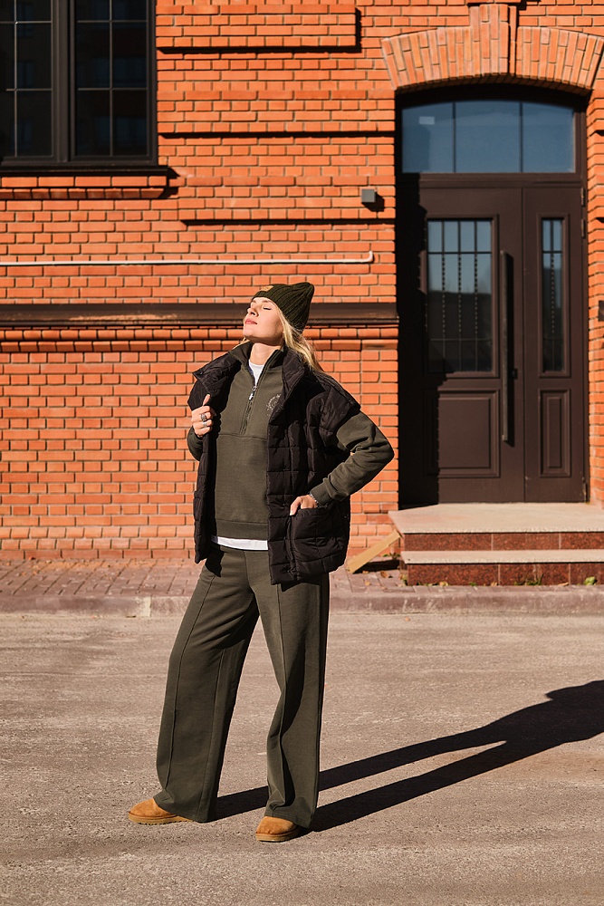 Брюки из футера Lori Зеленая хвоя_17793