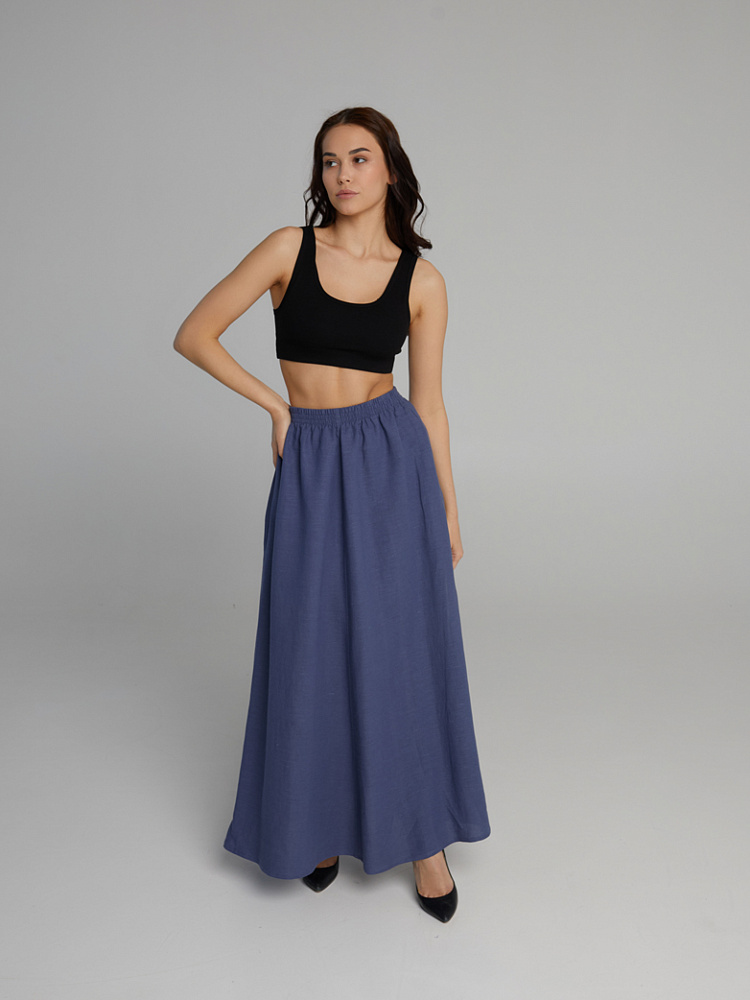 Юбка изо льна Sonet Дымчато-синий_10291