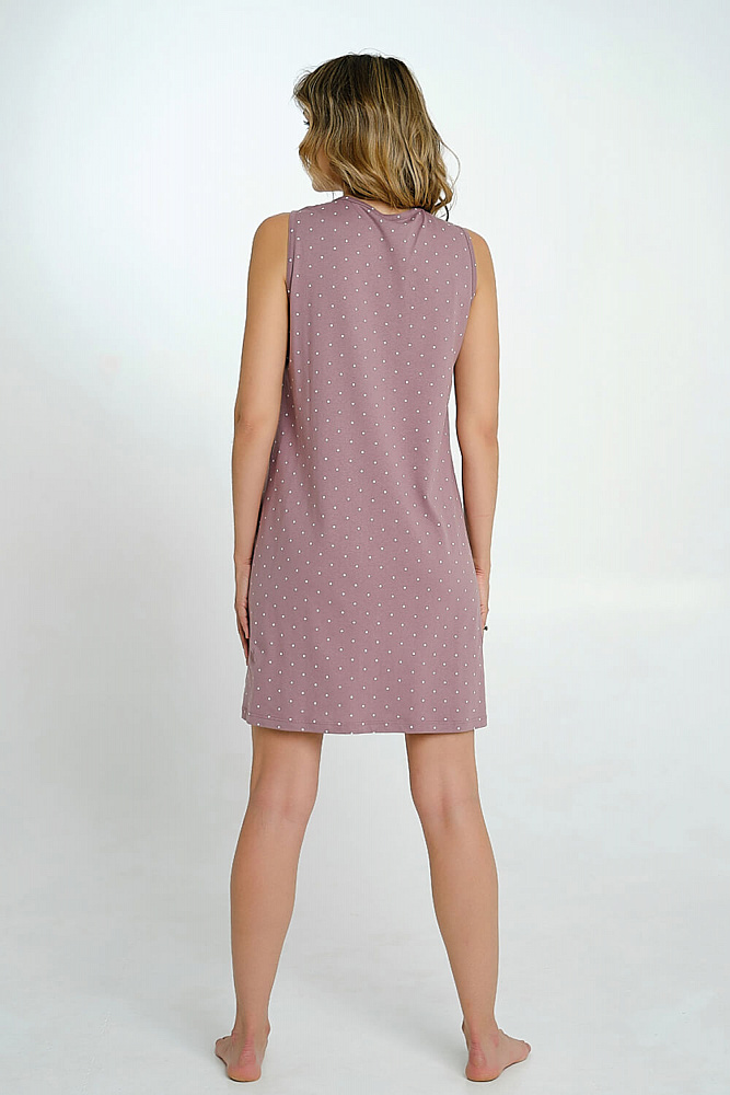 Сорочка из хлопка Cozy time Горох на лиловом_7428