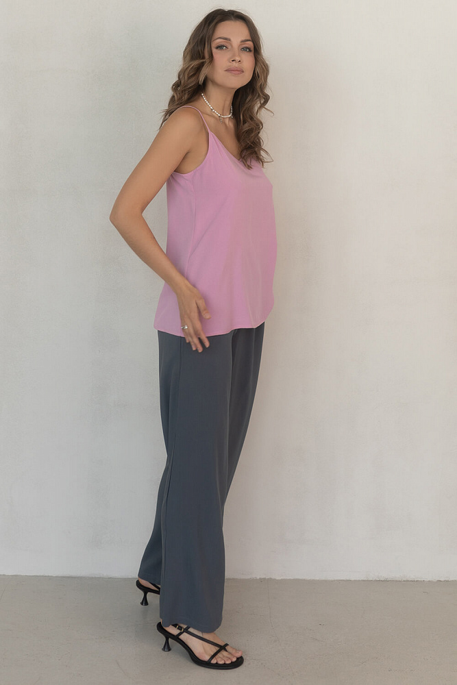 Топ из струящегося штапеля Pretty Розовый_6936