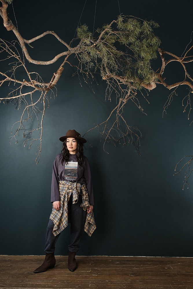 Лонгслив Altai woman Графит/Автобус_18885