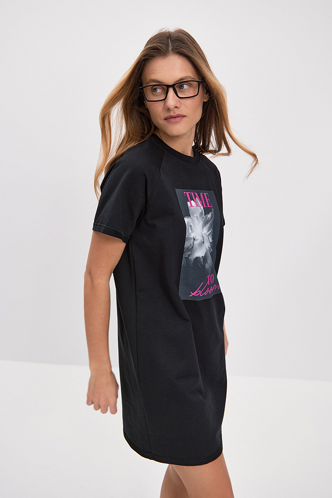 Платье из футера 2х нитки  Urban chic Черный_14122