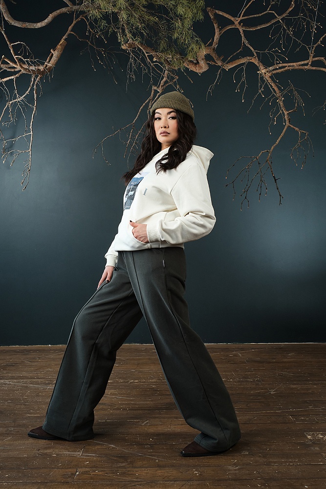 Худи из футера унисекс Altai Экрю/Дорога_18766