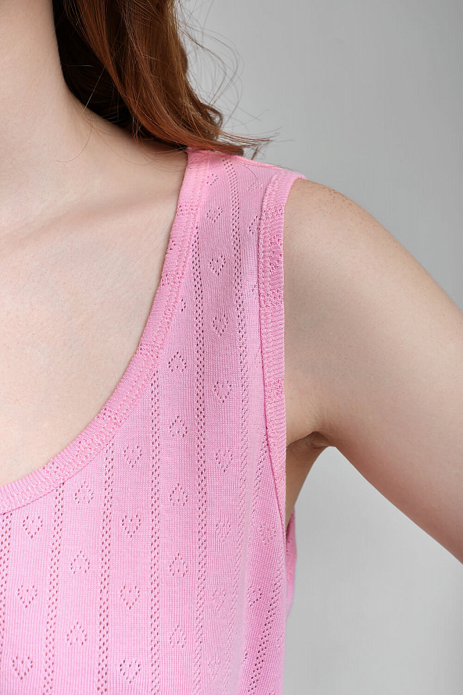 Сорочка на широких лямках Alisa Розовый_8970