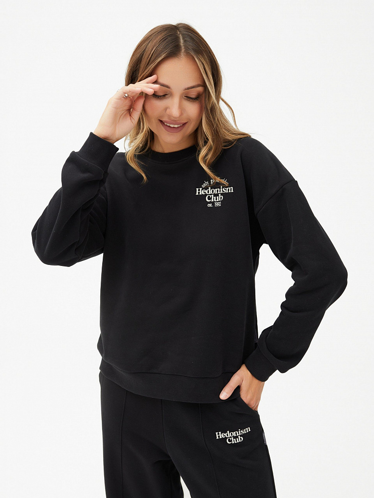 Свитшот из футера Jessy Черный_11395